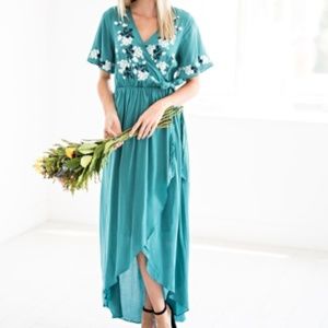 Jessa Kae Rosebuds and Romance Wrap Dress